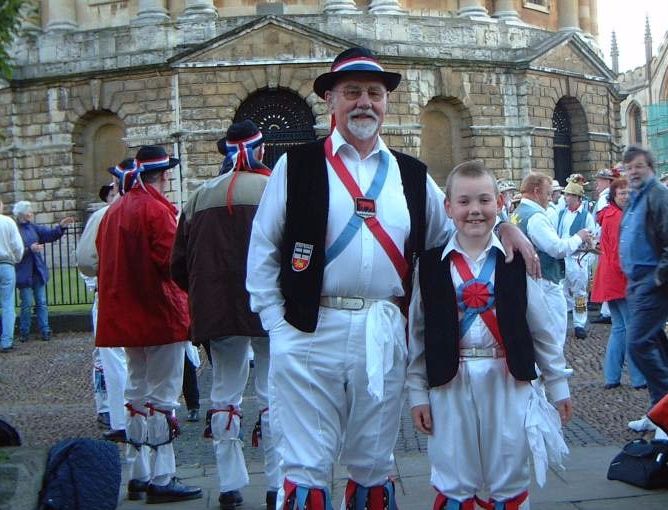 The living tradition; City Morris at Radcliffe Square 2002 (photo Malcolm Austin by courtesy of Oxford City Morris)