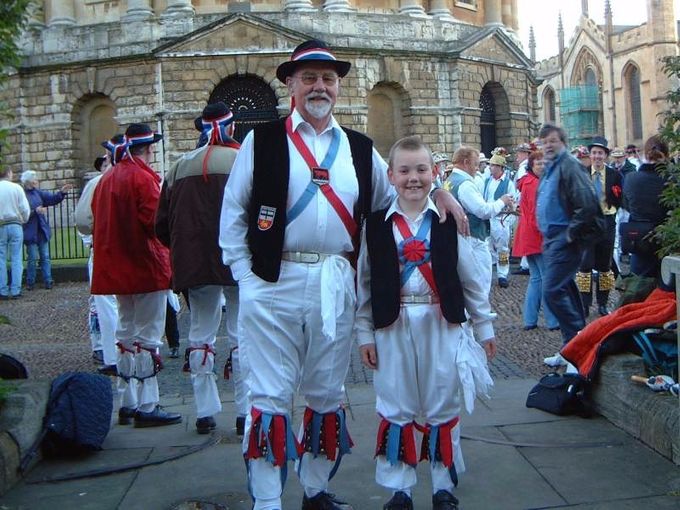 The living tradition; City Morris at Radcliffe Square 2002 (photo Malcolm Austin by courtesy of Oxford City Morris)