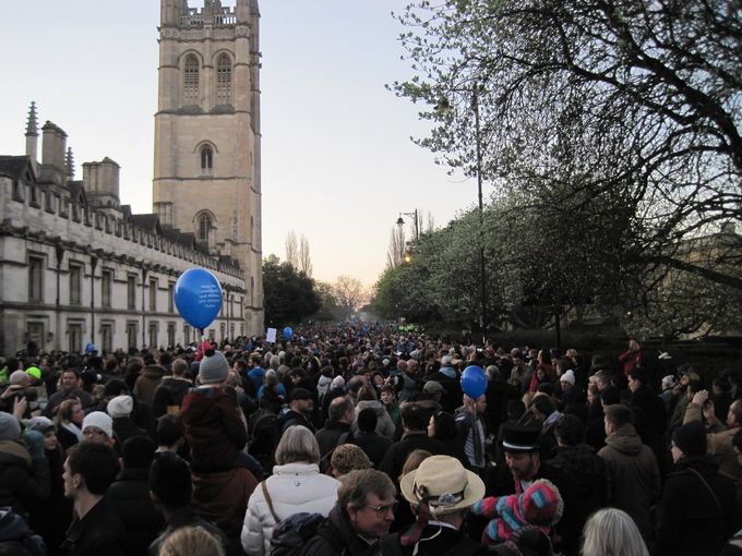 May Morning 2016, when 25,000 people attended (photo Tim Healey)